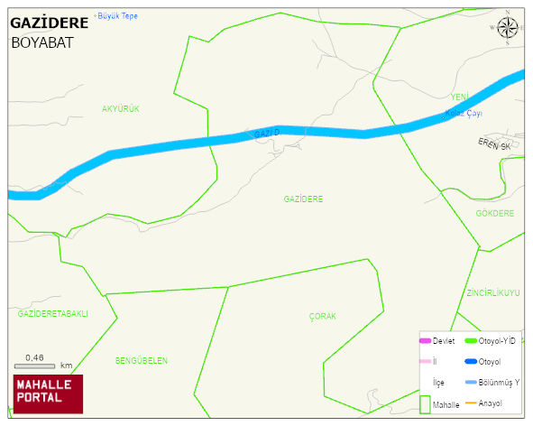GAZİDERE Köyü Haritası | Coğrafi Yapı ve Detaylı Haritası