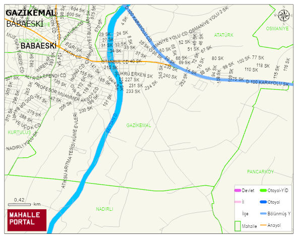 GAZİKEMAL Mahallesi Haritası | Mahalle ve Köy Sınırı