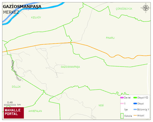 GAZİOSMANPAŞA Köyü Haritası | Detaylı Köy ve Mahalle Görünümü