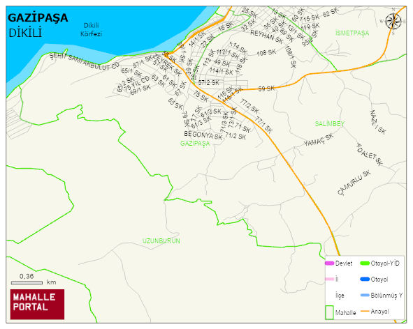 GAZİPAŞA Mahallesi Haritası | İnteraktif Köy ve Mahalle Sınırları