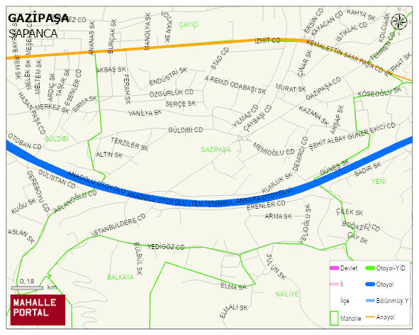 GAZİPAŞA Mahallesi Haritası | Mahalle Sokak Haritası