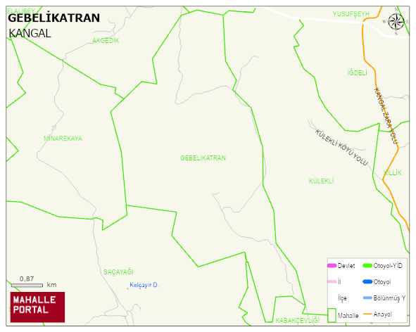GEBELİKATRAN Köyü Haritası | Dağlar, Ovalar ve Akarsu Bilgileri