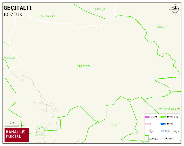 GEÇİTALTI Köyü Haritası | İnteraktif Köy ve Mahalle Sınırları