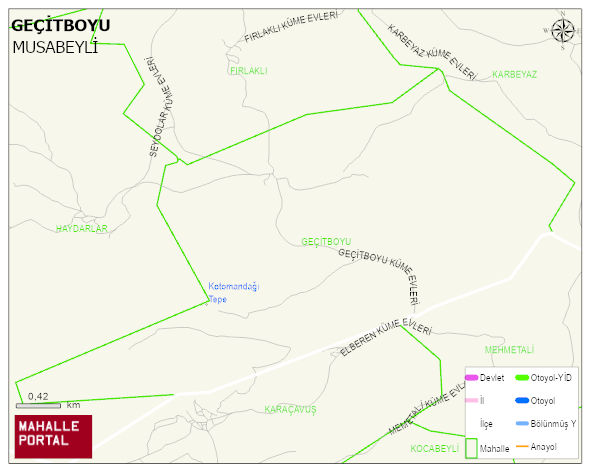GEÇİTBOYU Köyü Haritası | Mahalle ve Köy Sınırı