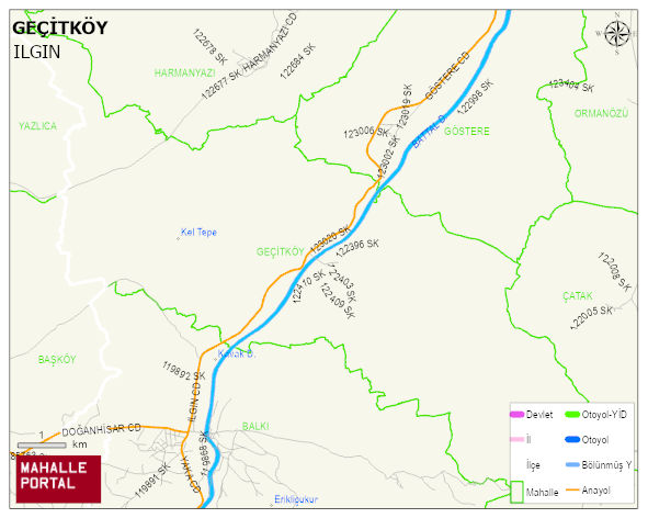 GEÇİTKÖY Mahallesi Haritası | Dağlar, Ovalar ve Akarsu Bilgileri
