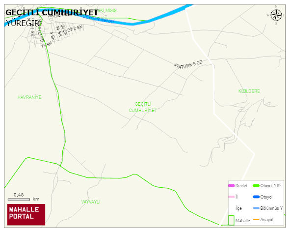 GEÇİTLİ CUMHURİYET Mahallesi Haritası | İnteraktif Köy ve Mahalle Sınırları