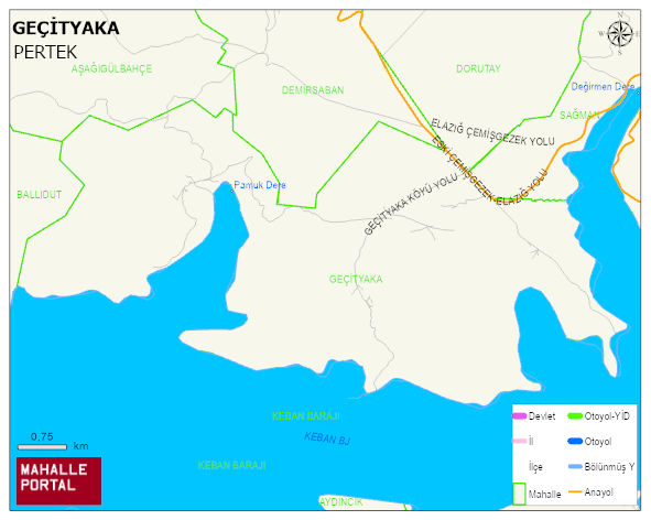 GEÇİTYAKA Köyü Haritası | Dağlar, Ovalar ve Akarsu Bilgileri