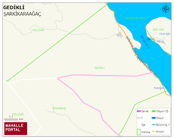 GEDİKLİ Köyü Haritası | İnteraktif Köy ve Mahalle Sınırları