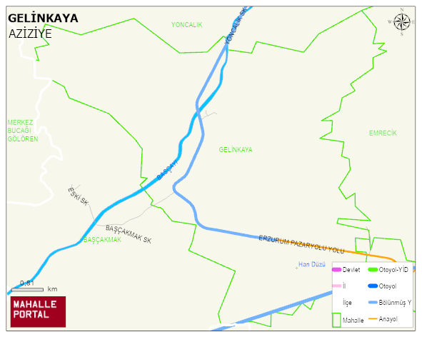 GELİNKAYA Mahallesi Haritası | İnteraktif Köy ve Mahalle Sınırları