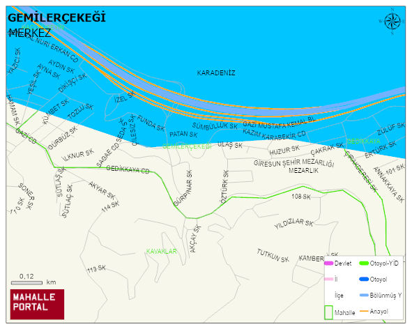GEMİLERÇEKEĞİ Mahallesi Haritası | Uydu Görüntüsü ve Harita Detayları