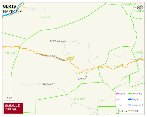 GERİŞ Köyü Haritası | İnteraktif Köy ve Mahalle Sınırları