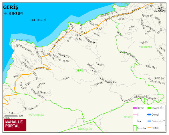 GERİŞ Mahallesi Haritası | Detaylı Köy ve Mahalle Görünümü