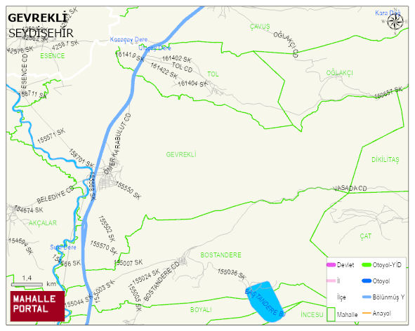GEVREKLİ Mahallesi Haritası | İnteraktif Köy ve Mahalle Sınırları