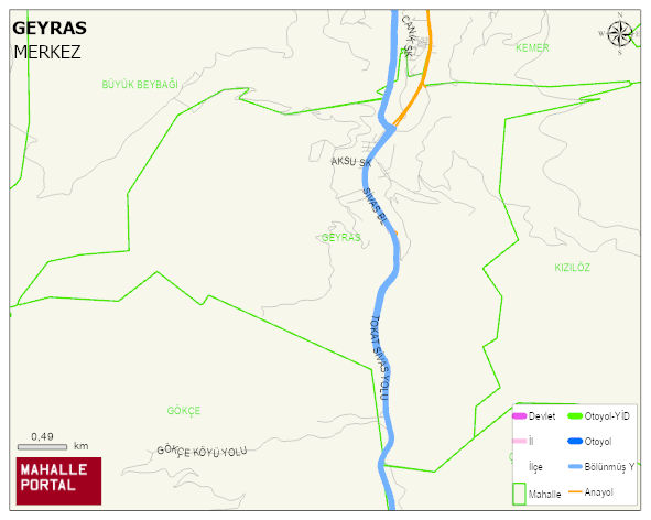 GEYRAS Mahallesi Haritası | Coğrafi Yapı ve Detaylı Haritası
