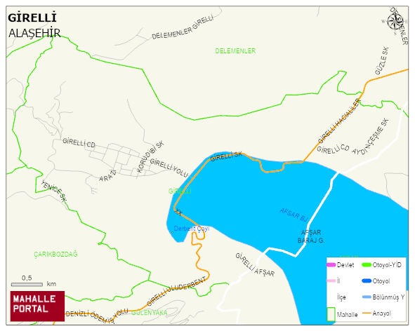 GİRELLİ Mahallesi Haritası | İnteraktif Köy ve Mahalle Sınırları