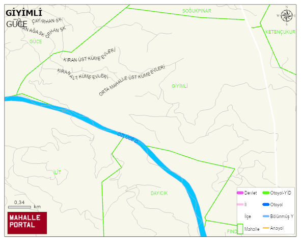 GİYİMLİ Mahallesi Haritası | Mahalle ve Köy Sınırı