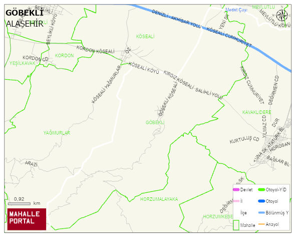 GÖBEKLİ Mahallesi Haritası | Mahalle ve Köy Sınırı