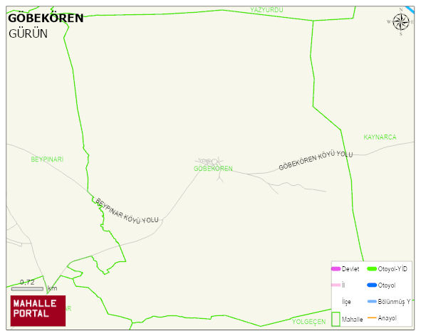 GÖBEKÖREN Köyü Haritası | Detaylı Köy ve Mahalle Görünümü
