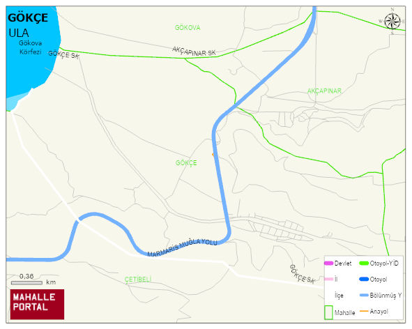 GÖKÇE Mahallesi Haritası | Yükselti ve Doğa Özellikleri