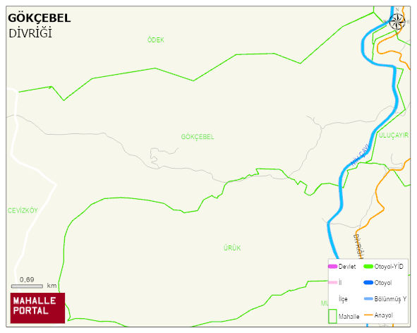 GÖKÇEBEL Köyü Haritası | Mahalle Sokak Haritası