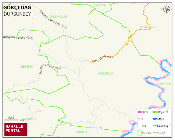 GÖKÇEDAĞ Mahallesi Haritası | Mahalle ve Köy Sınırı
