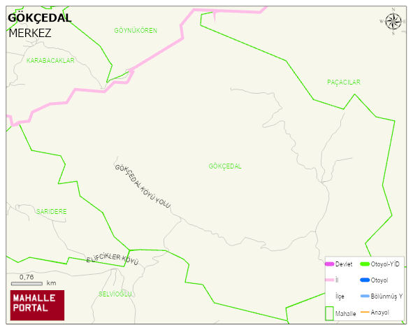 GÖKÇEDAL Köyü Haritası | Detaylı Köy ve Mahalle Görünümü