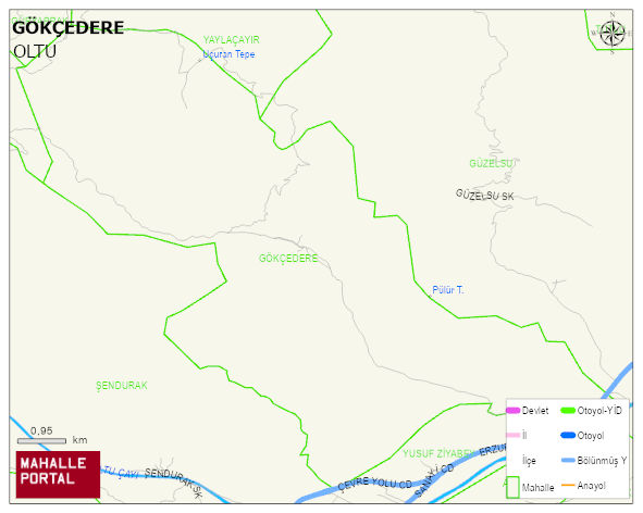 GÖKÇEDERE Mahallesi Haritası | Coğrafi Yapı ve Detaylı Haritası