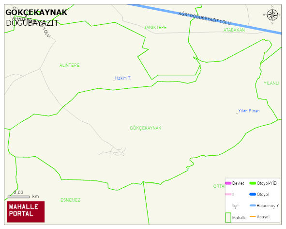 GÖKÇEKAYNAK Köyü Haritası | Sayısal Bölge Görünümü