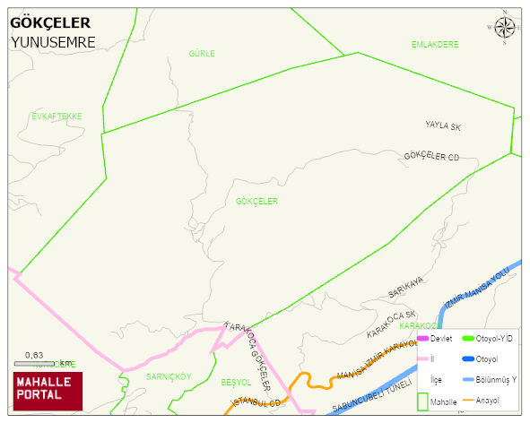 GÖKÇELER Mahallesi Haritası | İnteraktif Köy ve Mahalle Sınırları
