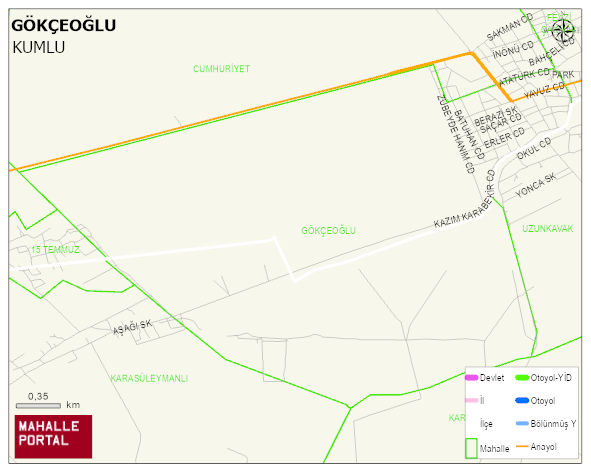 GÖKÇEOĞLU Mahallesi Haritası | Mahalle ve Köy Sınırı