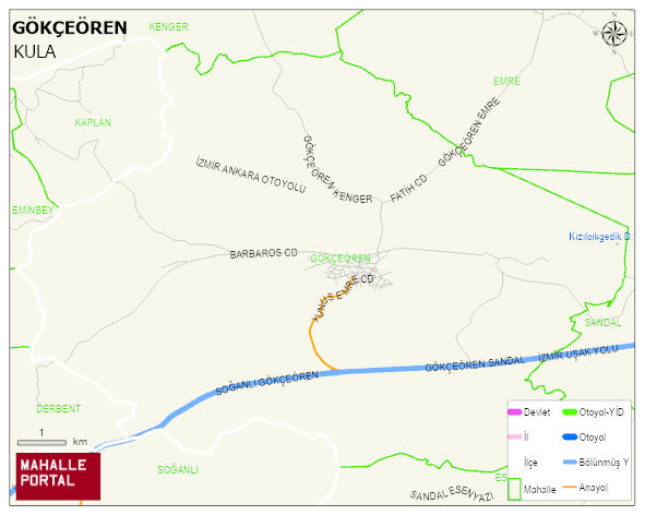 GÖKÇEÖREN Mahallesi Haritası | Mahalle ve Köy Sınırı