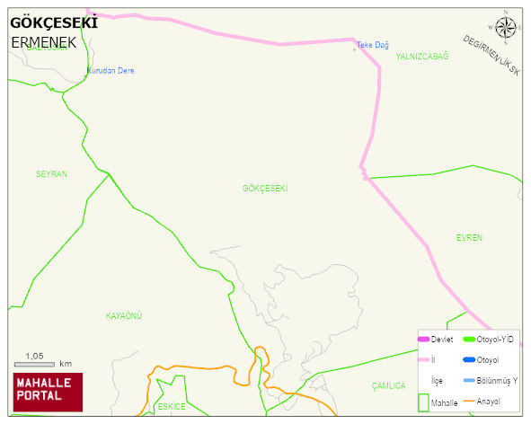 GÖKÇESEKİ Köyü Haritası | Uydu Görüntüsü ve Harita Detayları