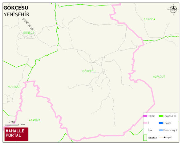 GÖKÇESU Mahallesi Haritası | İnteraktif Köy ve Mahalle Sınırları
