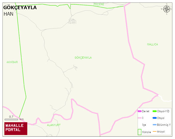 GÖKÇEYAYLA Mahallesi Haritası | İnteraktif Köy ve Mahalle Sınırları