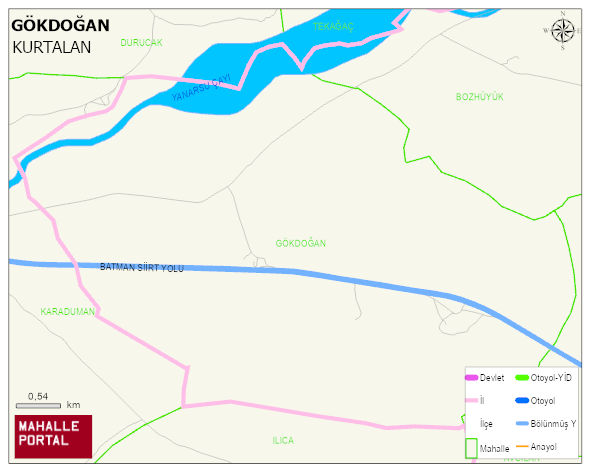 GÖKDOĞAN Köyü Haritası | Mahalle ve Köy Sınırı