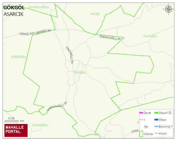 GÖKGÖL Mahallesi Haritası | Mahalle ve Köy Sınırı