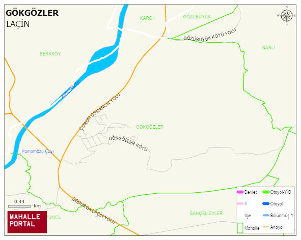 GÖKGÖZLER Köyü Haritası | Coğrafi Yapı ve Detaylı Haritası