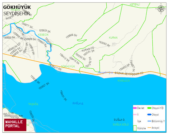 GÖKHÜYÜK Mahallesi Haritası | Mahalle ve Köy Sınırı