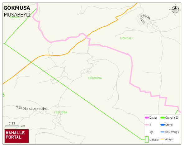 GÖKMUSA Köyü Haritası | Mahalle ve Köy Sınırı