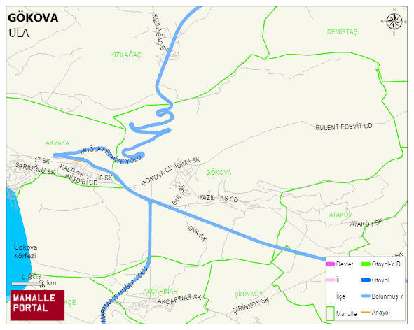 GÖKOVA Mahallesi Haritası | İnteraktif Köy ve Mahalle Sınırları
