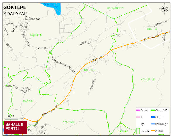 GÖKTEPE Mahallesi Haritası | Güncel Mahalle ve Köy Haritası