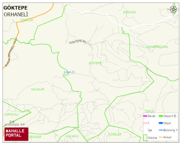 GÖKTEPE Mahallesi Haritası | Dağlar, Ovalar ve Akarsu Bilgileri