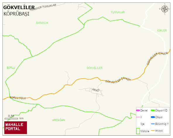 GÖKVELİLER Mahallesi Haritası | Mahalle ve Köy Sınırı