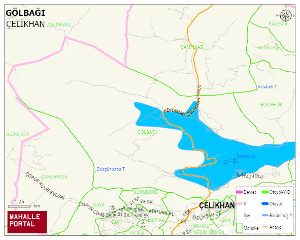 GÖLBAĞI Köyü Haritası | Dağlar, Ovalar ve Akarsu Bilgileri