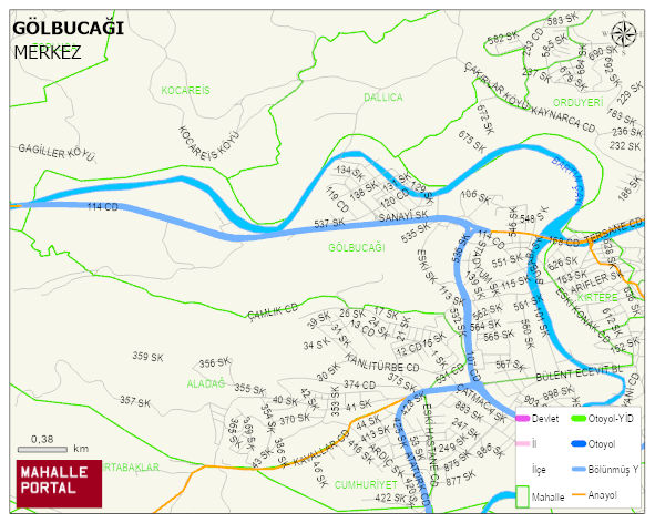 GÖLBUCAĞI Mahallesi Haritası | İnteraktif Köy ve Mahalle Sınırları