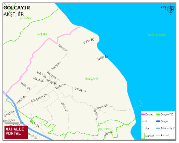 GÖLÇAYIR Mahallesi Haritası | İnteraktif Köy ve Mahalle Sınırları