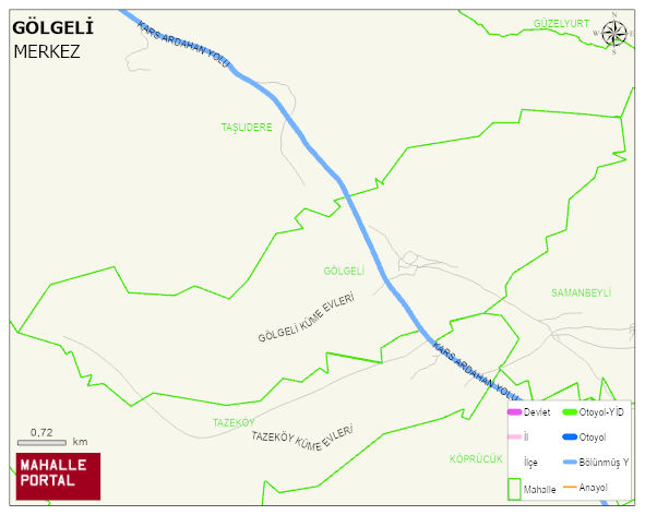 GÖLGELİ Köyü Haritası | Sayısal Bölge Görünümü