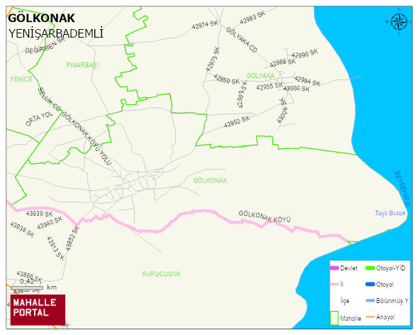 GÖLKONAK Köyü Haritası | Güncel Mahalle ve Köy Haritası