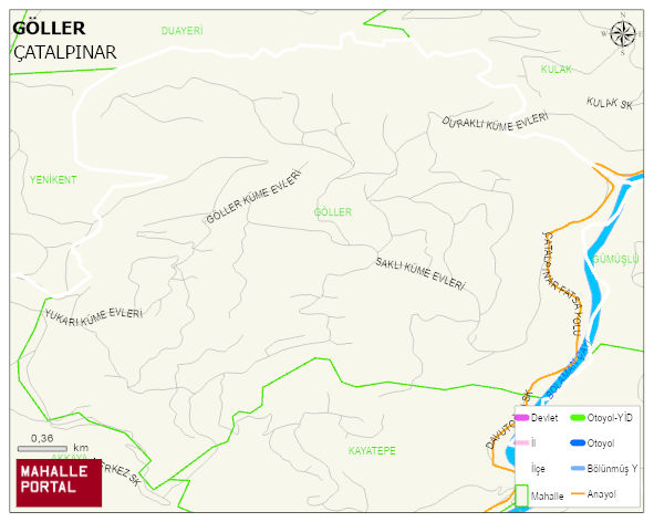 GÖLLER Mahallesi Haritası | Coğrafi Yapı ve Detaylı Haritası