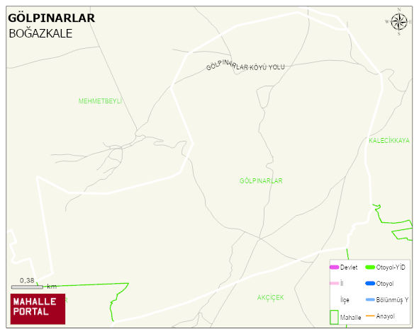 GÖLPINARLAR Köyü Haritası | Mahalle ve Köy Sınırı